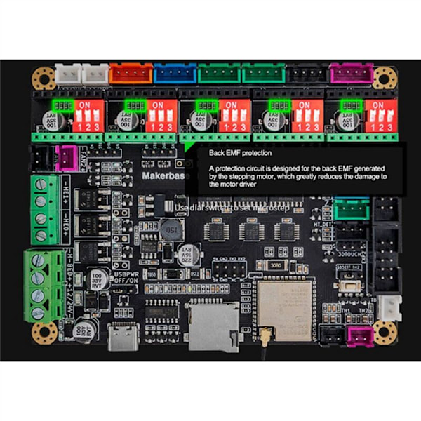 MKS TinyBee 3D-tulostimen ohjauslevy ESP32 MCU osat TFT-näyttö Wifi-toiminto WEB-ohjaus (A)