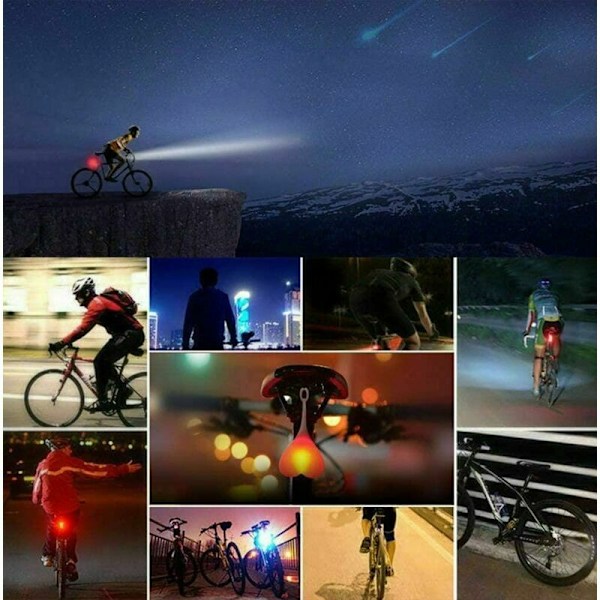 Hjerteformet lysende silikonballer sykkel LED sykkellykt stil sykkelballer sykkel baklys LED farelys natt vanntett leie setelampe egg
