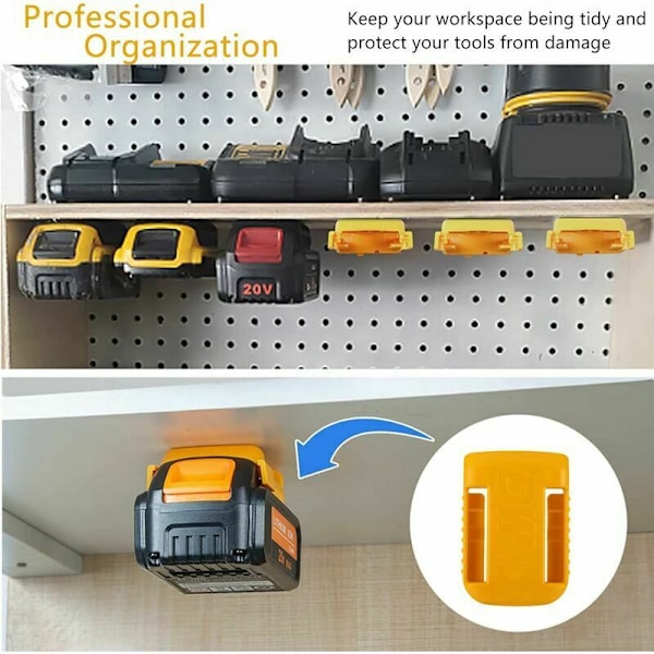 5-pack Batterihållare för Dewalt 20V/60V för DCB200 DCB203 DCB205 Batteri