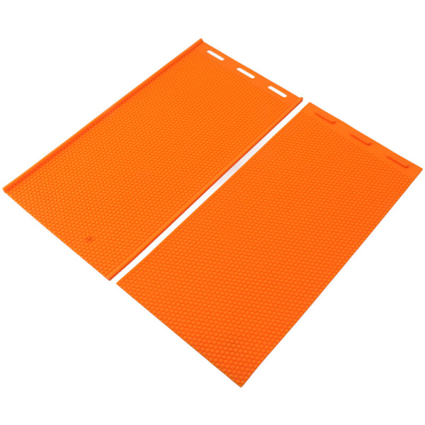 5,4 mm Silikonvaxform 2 ark Grundpressprägling Honungskaka Bladform Biodlingsprodukter Orange