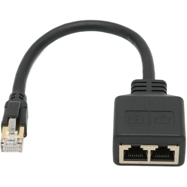 RJ45 Splitter Adapter, 1 til 2 RJ45 Network Port Ethernet Adapter Splitter, CAT8 Network Cable Splitter Adapter for hjemmekontor,