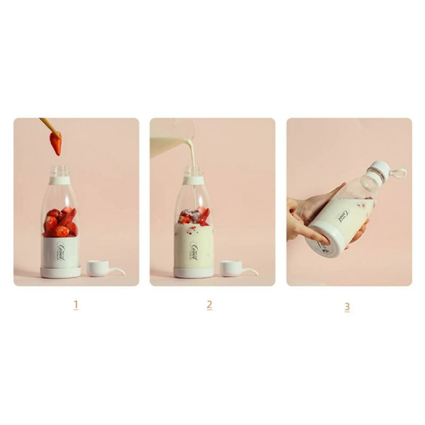 USB Juicer Blender Bærbar Juice Blender med Smoothie Juice Cup Mini Bærbar Frugt Blender 300ML