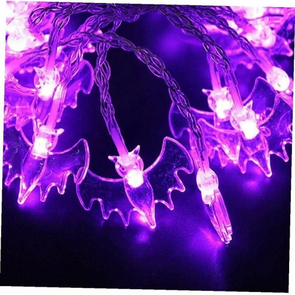 30 stk. Halloween dekorative lys LED edderkop flagermus spøgelse indendørs udendørs solcellelys Halloween fest dekoration