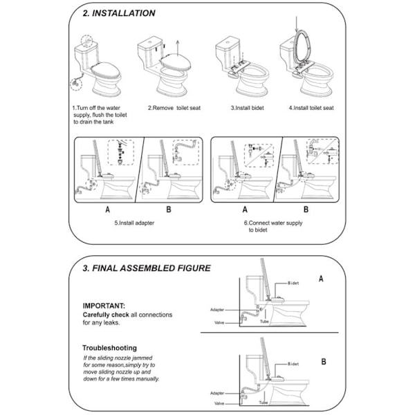 Veggmontert toalett, Smart og spyling toalett bidet,
