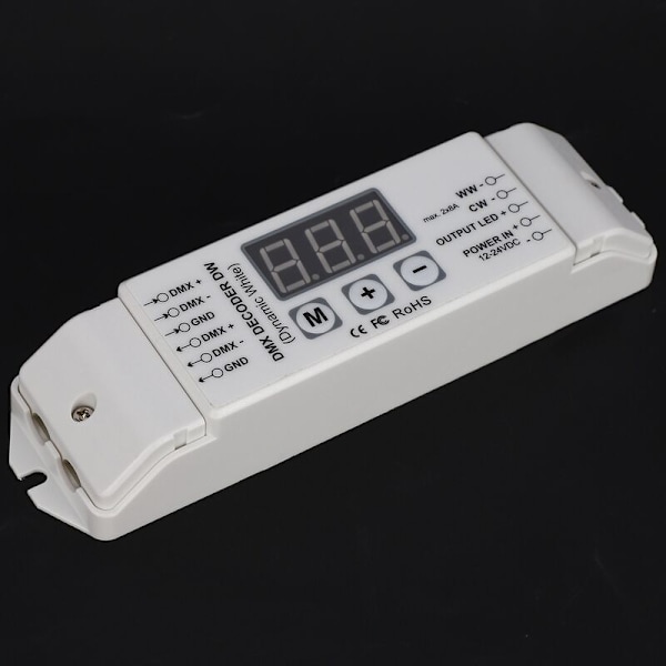 Bc-832 Pwm Dmx512 Led Dekoder Led-kontroller Dmx 2-kanals konstant spenning Dc12V-24V for Ww/Cw Led-stripe lysbånd