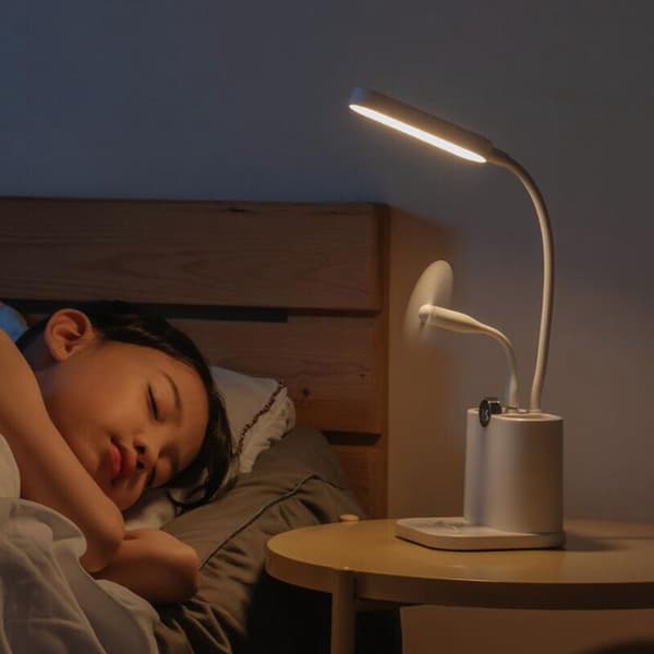 Multifunktionel elektrode dæmpning studerende skrivebordslampe LED øjenbeskyttelse læring bordlampe skrivebordslampe,