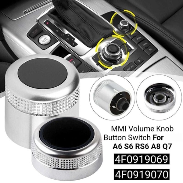 MMI Multimedia Vridknapp Huvudmeny Volymknapp Omslag 4F0919069 4F0919070 Lämplig för -Audi A6 Allroad Quattro C6 A8 Q7
