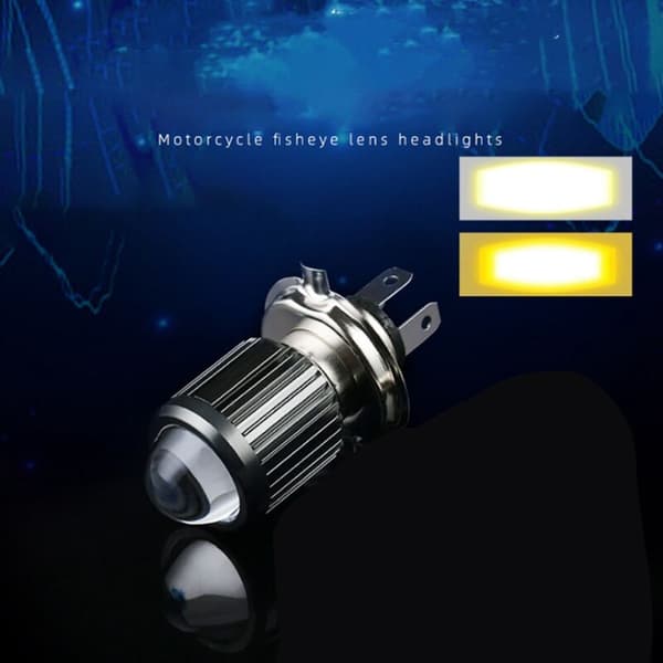 Motorcykel H4 LED-linse forlygte egnet til scooter