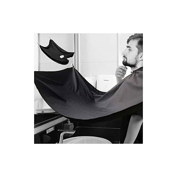Skäggklippningsförkläde med 2 sugkoppar Perfekt present till män 110x70cm-