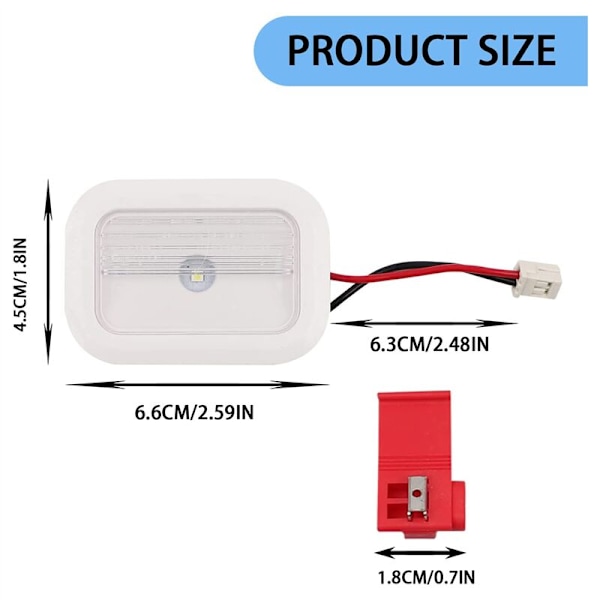 W10695459 LED-belysningsmodul til køleskab, panel W10843353,,