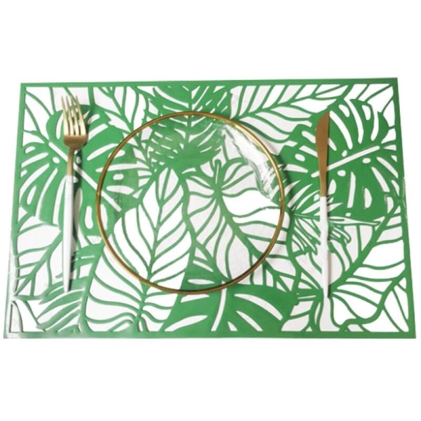 Hawaii-tema festdekoration tropiska blad PVC ihålig blad bordsmatta bordsdekoration kudde vas kudde