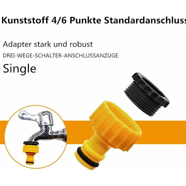 Haneforbindelse 10 stk. til Hane Slangeforbindelse med Gevind 2 i 1, 1/2 Tomme 3/4 Tomme Haneforbindelse Vandhane Adapter Havehaneforbindelse Hane