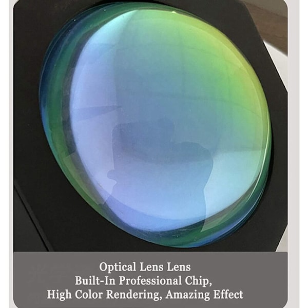 Solnedgangsprojektion Atmosfære LED-lampeprojektor, 180° Rotation USB Fotograferingslys til Soveværelse Studioindretning