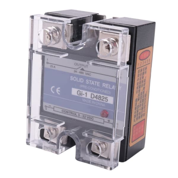 Enfas Solid State Relä 25A 3-32V DC till 24-480V AC AC Lastspänning -1 DC Styrning D4825