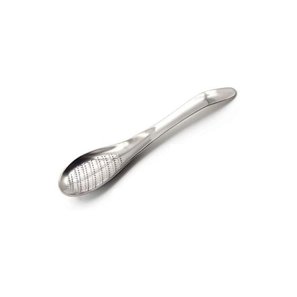 Ingefärsskrapa, Praktisk Köksredskap i Rostfritt Stål för Ingefära, Wasabi, Vitlök, Ingefärsskrapskedja, Citronostskrapa, Wasabi-Ingefära-Gadget