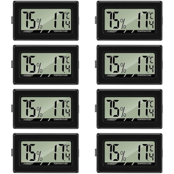 Termometer Hygrometer Mini LCD Digital Indendørs - Hygrometer Fugtighedsmåler til Kontor Soveværelse Stue