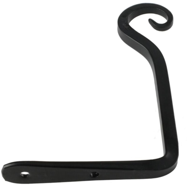Planteholder for vegg, jern, hengende brakett, blomsterhengende veggkrok, krok for hengende planter (svart)