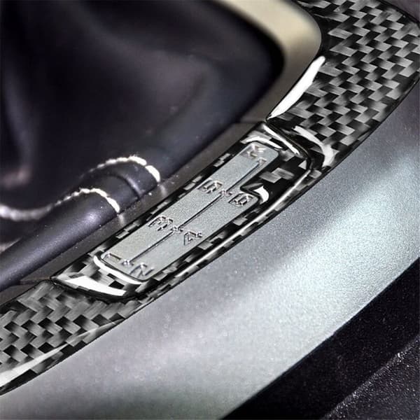 Fiber for 2010-2015 Center Console Manual Gear Shift Panel Trim Interior Accessories LHD