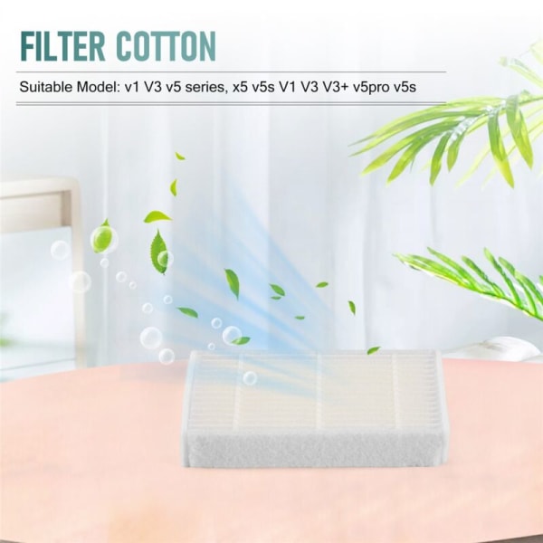 20 stk HEPA-filter til V5 V5S V3 V3S V5Pro V50 V55 X5 V5S Pro robotstøvsugerdeler