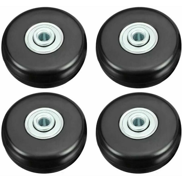 Kofferhjul, Koffertreparasjon Hjul Høy Belastning 50mm Lydløs Gummi Universal Svingbart Utbyttingshjul Transport Erstatter Hjul 4 stk for Koffert