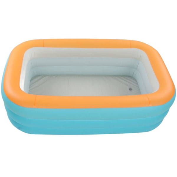 Foldbar Oppustelig Børne Swimmingpool 3 Lag Foldbar Oppustelig Børnepool til Udendørs Baghave 1.5m/5ft