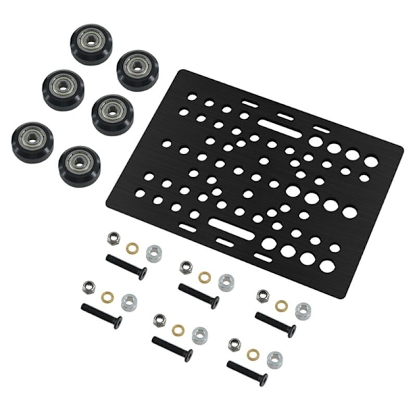 2 kpl 20-80 mm V-ura-porttilevyä V-ura-kiinteällä V-pyörä POM-sarjalla profiileille CNC-koneen osille 3D-tulostimen osille
