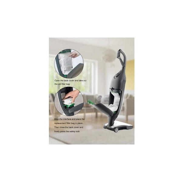 10 Støvsugerposer til Vorwerk Kobold VK200 FP200, Premium 5-lags Mikrofleece til Allergikere