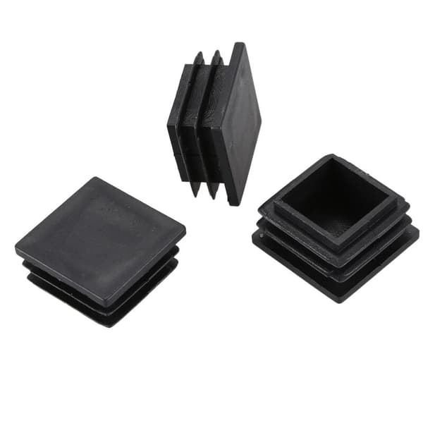 30 stk. Møbelstol Ben Rør Endestykke 30Mm X 30Mm Sort