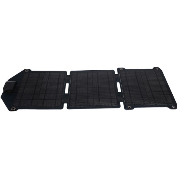 Bærbar solcellepanel kit foldbar solcellelader 15W 5V USB vandtæt ETFE solcellepanel USB-porte udendørs campinglader
