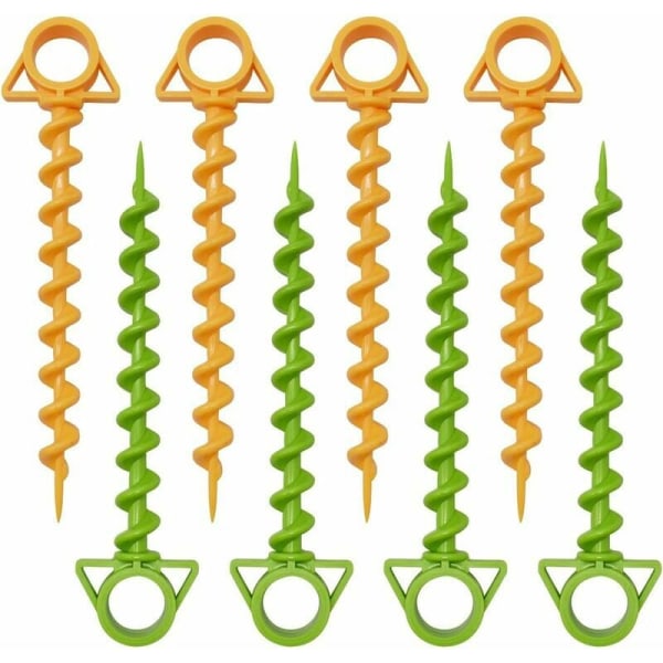 8 stk teltplugger i kraftig metall, bakkeankerplugger, plugger, teltdukplugger, sardintelt for plenstrandcamping