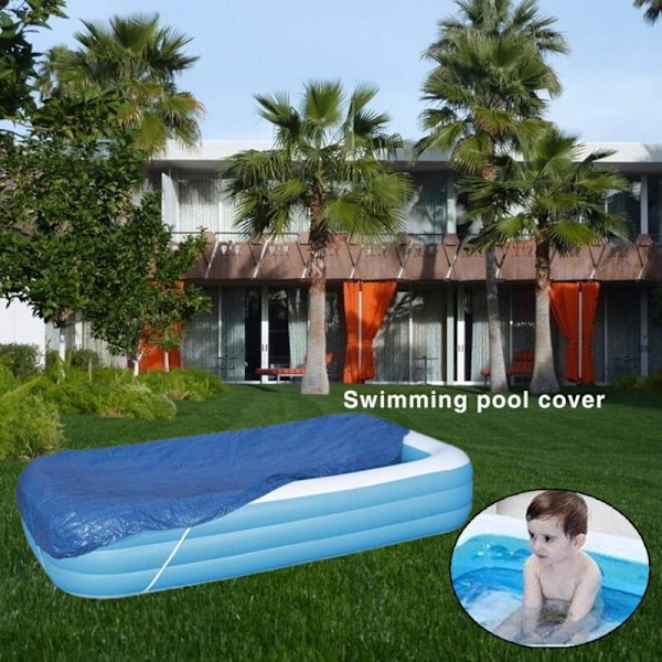 Solskydd för rektangulär pool, rektangulärt solskydd för uppblåsbar pool, solskydd för pool, värmeisolering