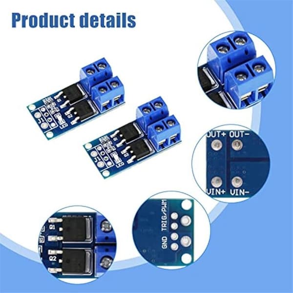 30 st MOS Transistor Kontrollmodul Trigger Switch DC5V-36V 15A (Max 30A) PWM Inställning Elektronisk Switch Kontrollkort