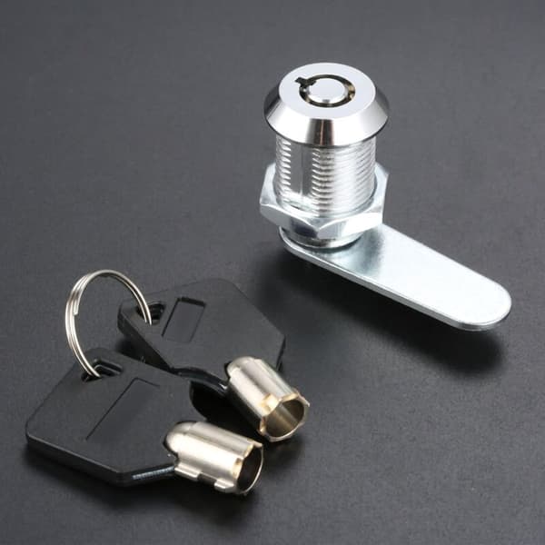 Rörlås i zinklegering för säkerhetslåda, dörrcylinder, brevlåda, verktygslåda, 2 nyckellås（25mm）