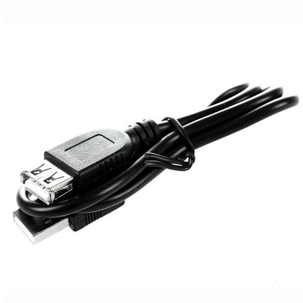 Sort USB-stik til 0,6M dataadapterkabel til forlængelse