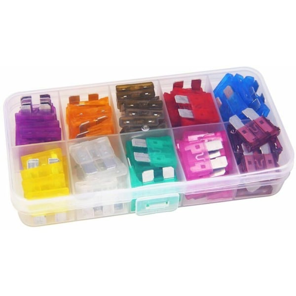 80 stk. Serie 12V 3A-40A Forskellige Sikringstrækker Kit og Standard Blade Bil