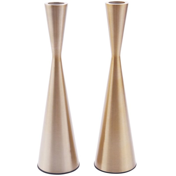 Tilspidset lysestage, metal, timeglas, passer til standard lysestage diameter