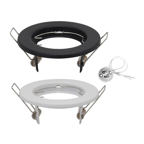 6 stk. Downlight-rammer til LED-loftslamper, indbyggede loftslamper, MR16-loftslamper, hvide