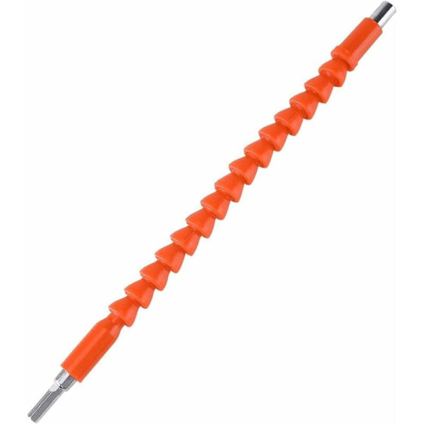 300mm Universell Flexibel Axel Sexkantskruvmejsel Förlängningsförlängning för Borrskruvdragare Elektronisk Skruvmejsel (Orange)