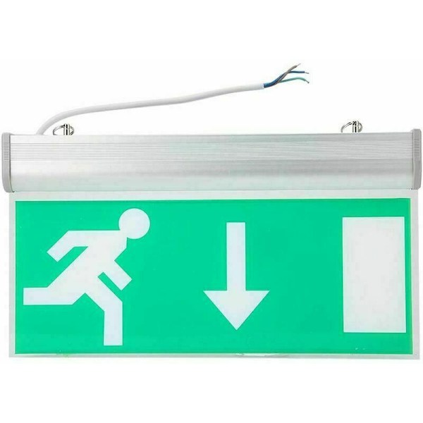 LED nødudgangsbelystning, LED nødudgangsskiltbelysning, grønne sikkerhedsevakuationslys til indkøbscentre, supermarkeder, togstationer og underholdning
