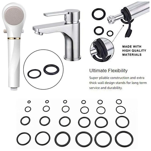 740 st NBR tätningsring set tjocklek 1,5 mm 2,4 mm 3,1 mm nitrilgummi NBR O-ring packningstätning