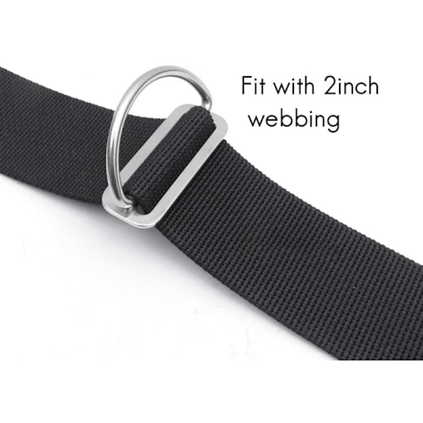 Rustfritt stål dykking belte webbing stropp festet med BCD tilbehør D-ring spenne vinge D-ring spenne