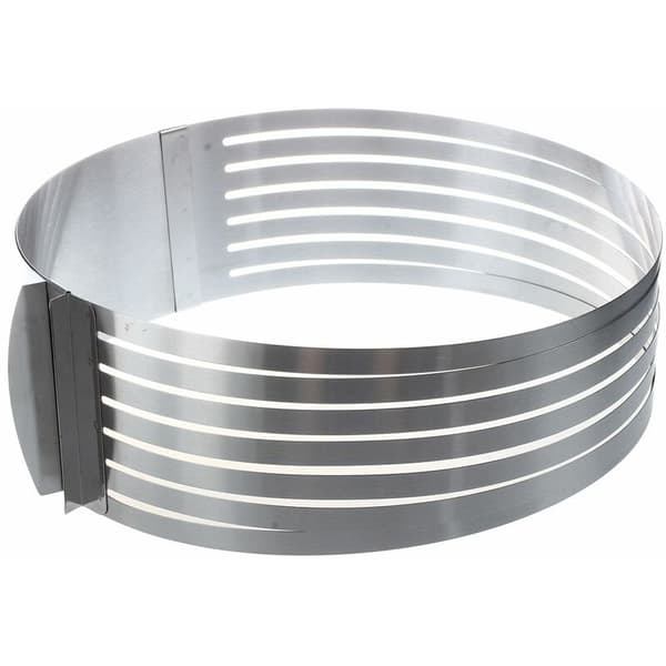 Rund form 24cm-30cm justerbar rustfrit stål til lagdelt mousse kage / bageform