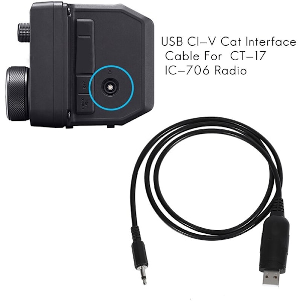CI-V USB-gränssnittskabel för Icom CT-17 Radio IC-706