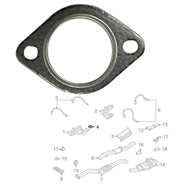 Avgasgrenrör Packning för E36 E39 E46 E53 E70 E83 E85 18107502346 Set 2
