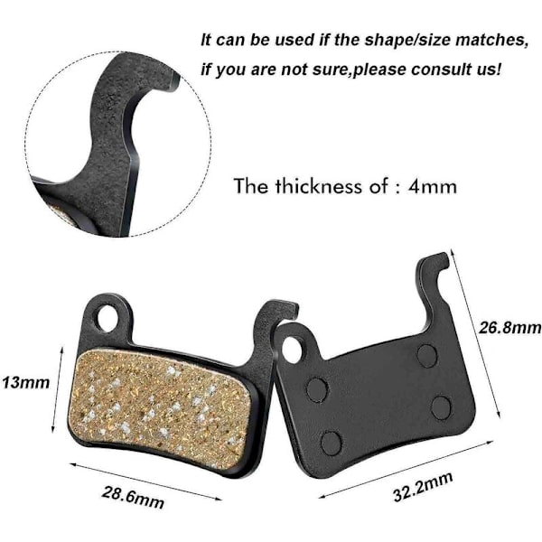 Bromsbelägg, Resin Cykelskivbromsbelägg för TRP Tektro Shimano Darore M596 M595 M545 M535 M505 M775 M776 M765 M665