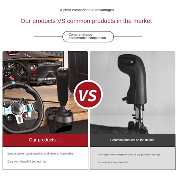 USB-växelspaksknopp för G29 G27 G25 TH8A Simulators Controller ETS2 och ATS Truck High Low Gear Simulator