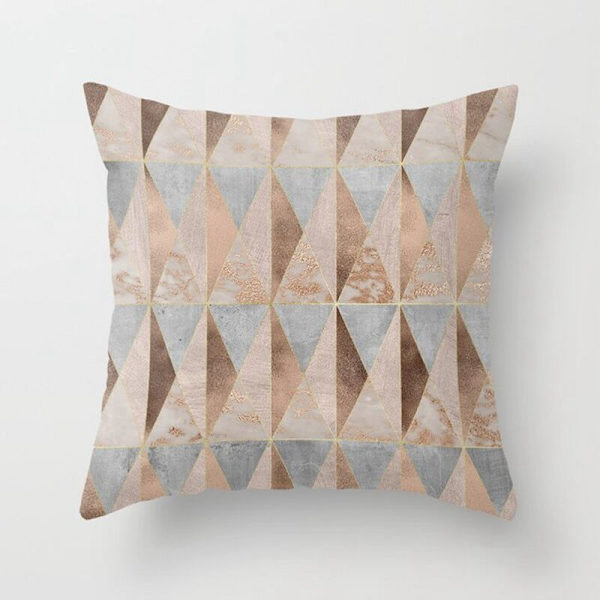 4 stk. Marmorering Dekorativ Putetrekk for Sofa Kvadratisk Pute Soverom Bilinnredning 45X45 Cm