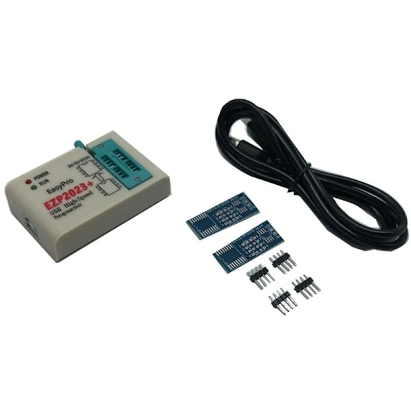 EZP2023 USB SPI Programmer Set + 12 Adapters Stöd 24 25 93 95 Bios Flash EEPROM för Windows Bättre Än EZP2019