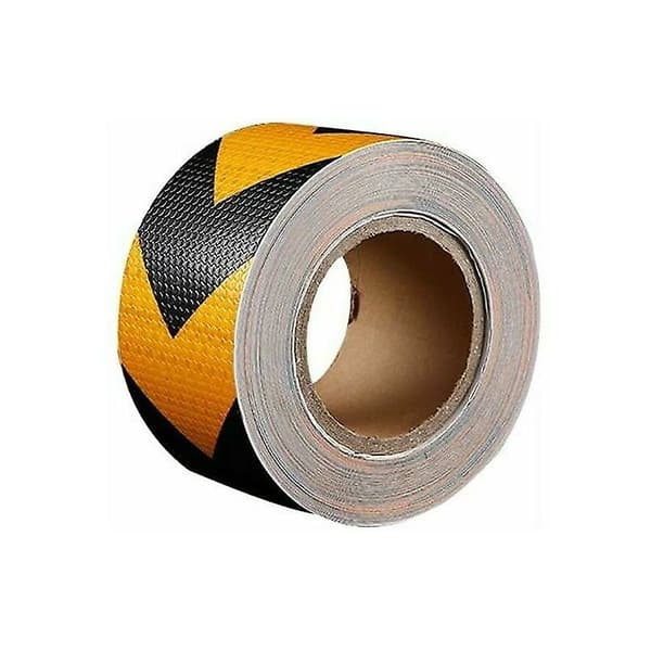 Fara Pil Stickers Gul Svart Reflextejp Reflexremsa Varningstape Reflektor