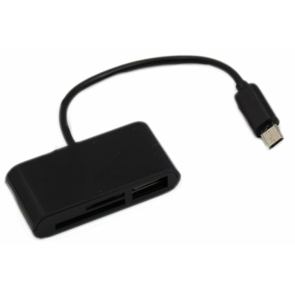 USB-tilkoblingssett Svart multifunksjonskortleser SD -SD HUB for OTG-mobiltelefon